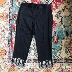 Brooks Brothers Embroidered Capris
